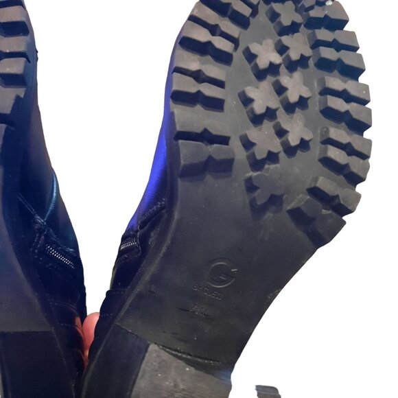 G by Guess Jetti Black Heeled Combat Boots - Picture 8 of 10